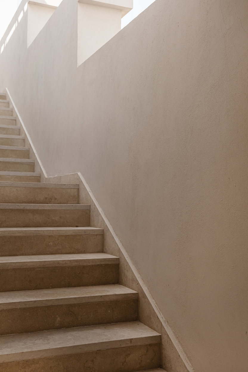 Beige Wall and Stairs 